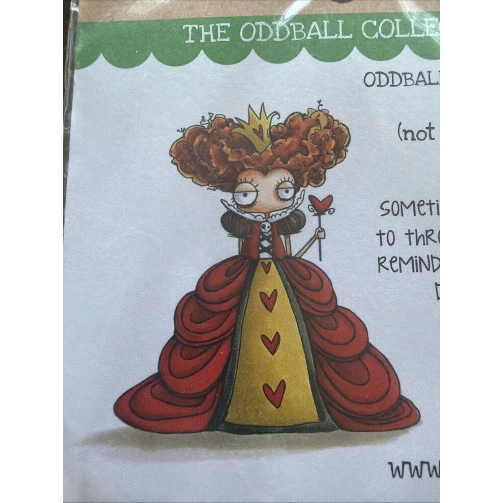 New Stamping Bella Cling Rubber Stamp  ODDBALL QUEEN OF HEARTS SET